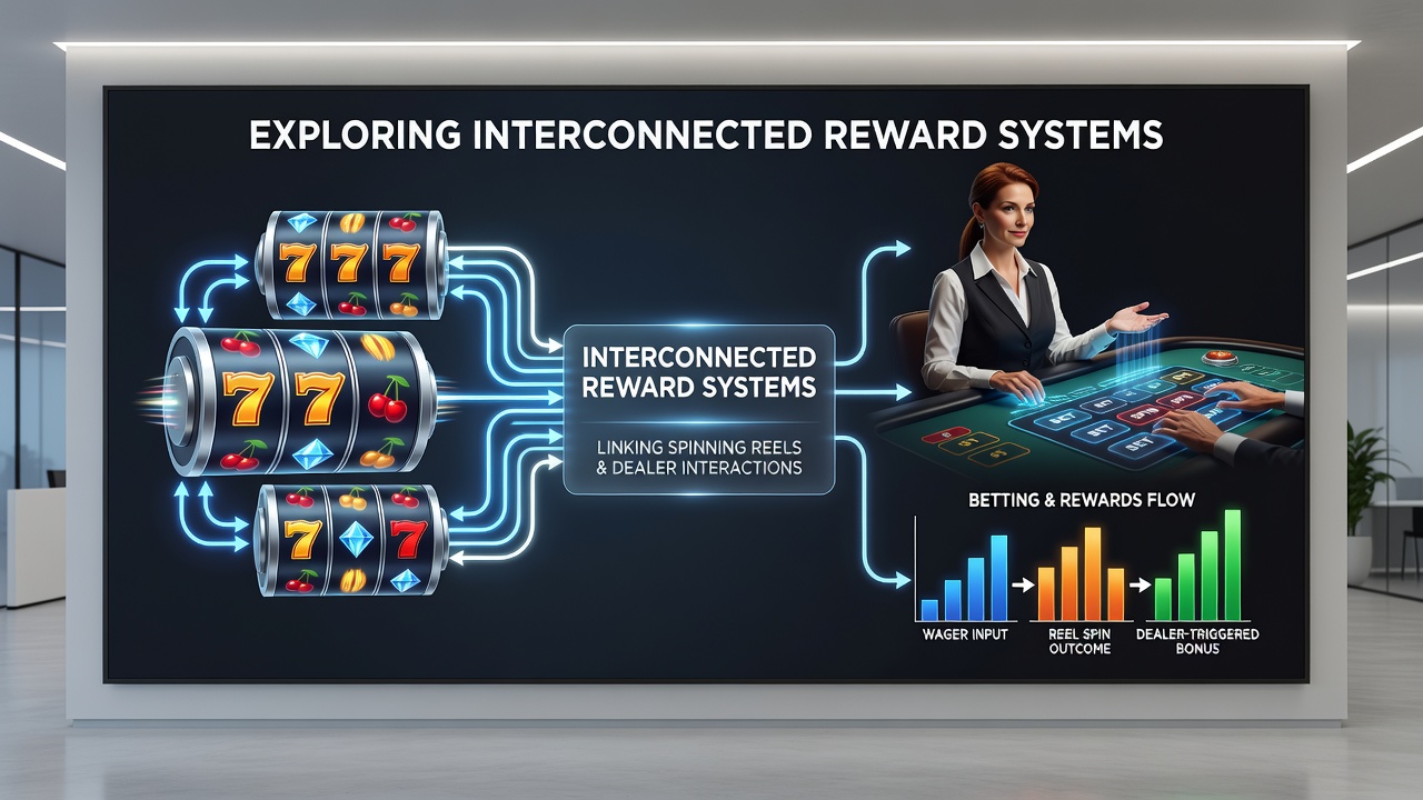 Darstellung von Datenflüssen zwischen Slot-Rollen, Dealer-Interaktionen und Sportwetten auf mobilen Geräten