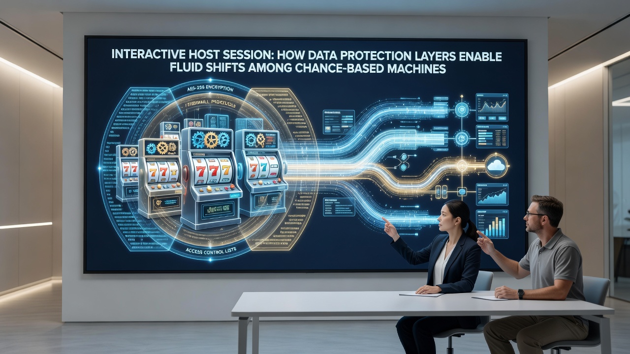 Illustration der Datenflüsse zwischen verschiedenen Casino-Modi mit Fokus auf Verschlüsselung und Synchronisation