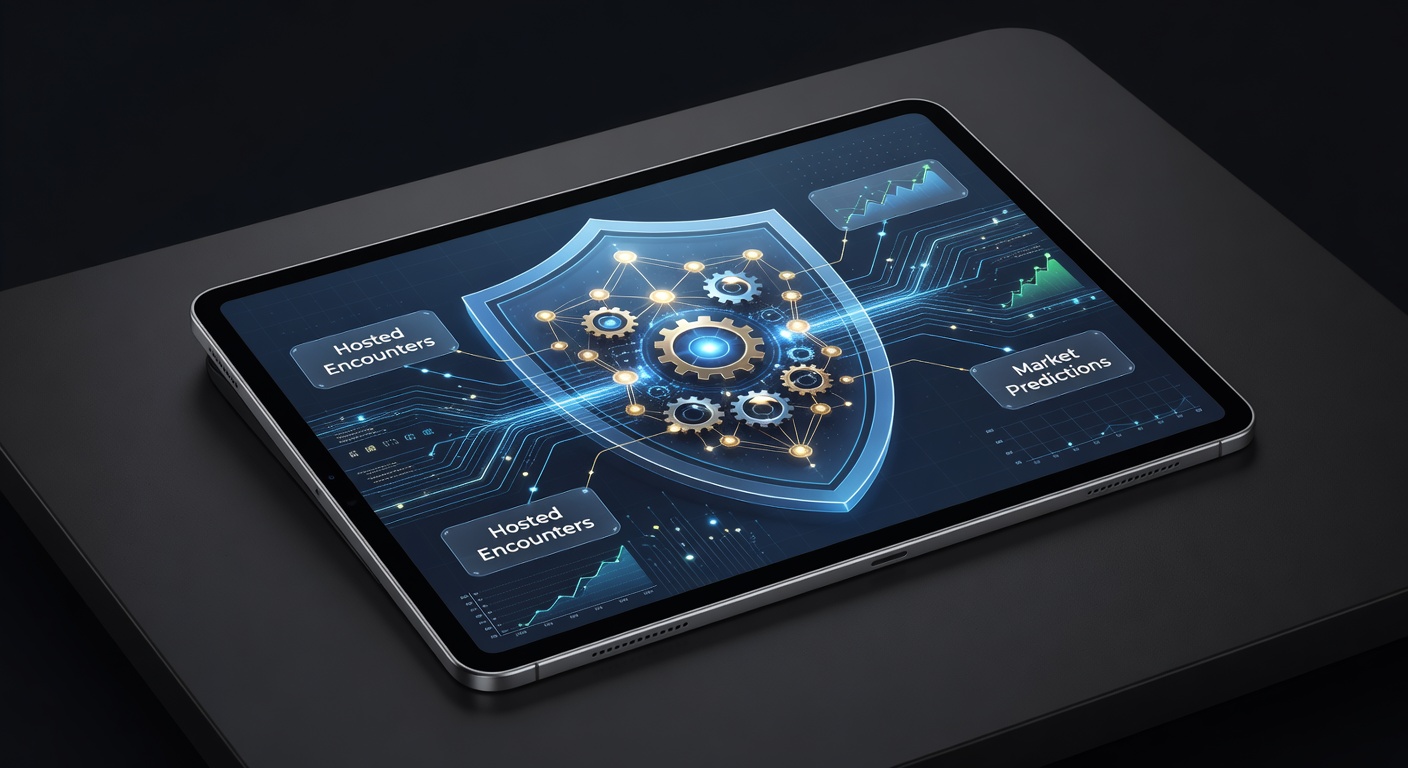 Illustration mehrschichtiger Schutzmechanismen in mobilen Casino-Apps mit Verbindungen zwischen Slots, Live-Dealer und Sportwetten