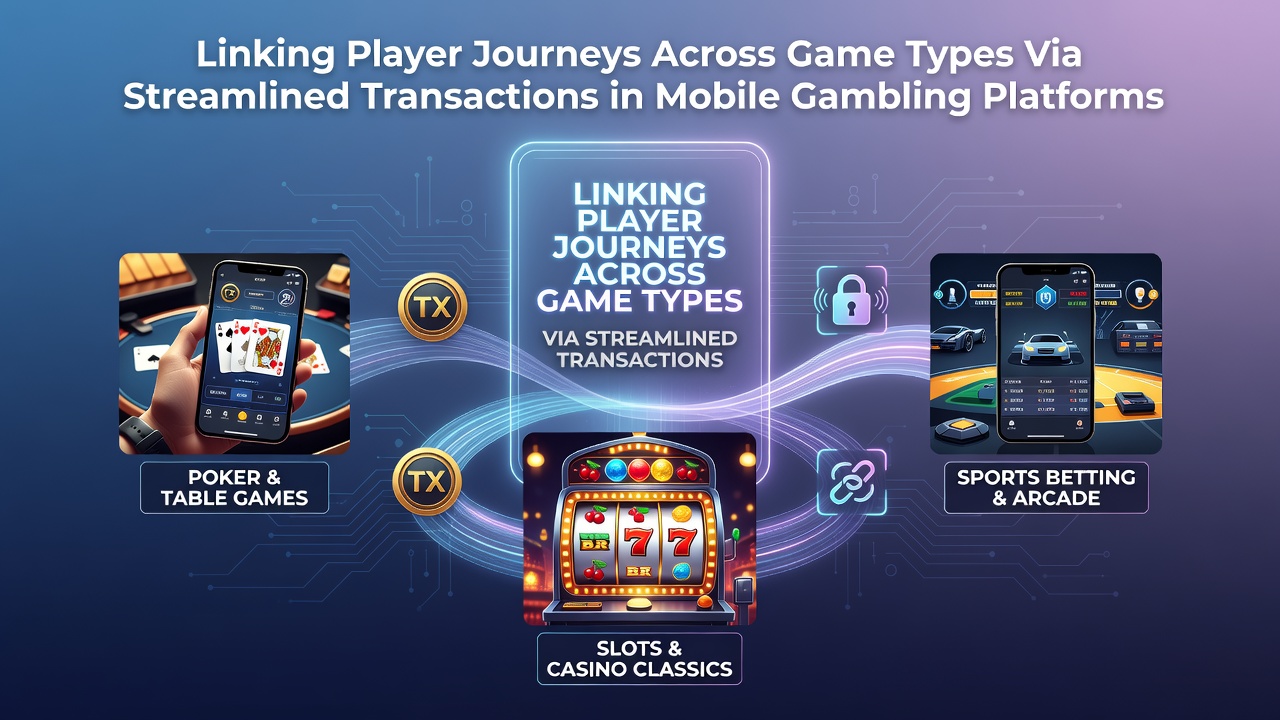 Mobile Gambling Plattform mit verknüpften Transaktionen zwischen Slots, Live-Dealer und Sportwetten